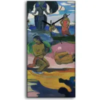 Coloray Dekor Leinwand Uhr Wandbilder Geräuschlos Kunstdruck 30x60 Tag des Gottes - schwarze Hände