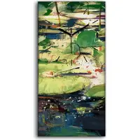 Coloray Dekor Leinwand Uhr Wandbilder 30x60 Foto Bild Malerei Wasser Lotus bunte - schwarze Hände