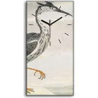 Coloray Dekor Leinwand Uhr Wandbilder 30x60 Zeichnung Tier Vogel Himmel Wolken - schwarze Hände