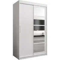 MEBLE KRYSPOL Kleiderschrank, Schiebetürenschrank Schlafzimmer, Schrank mit Spiegel ROMA 1 120 cm