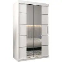MEBLE KRYSPOL Kleiderschrank, Schiebetürenschrank Schlafzimmer, Schrank mit Spiegel VERONA 4 120 cm