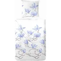 Hahn Textilien Hahn Satin Bettwäsche 135x200 cm + 80x80 cm Weiss 100% Baumwolle