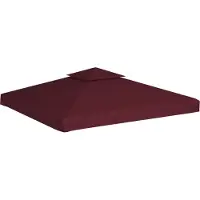 Syfax Pavillon-Dachplane mit Kaminabzug 310 g/m² 3x3 m Weinrot