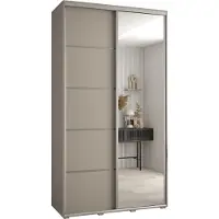 MEBLE KRYSPOL Kryspol Dakota 5 Schrank, zwei Türen - 235,2x140x60cm - Kaschmir Silber