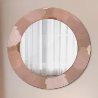 Coloray Runder Spiegel mit Modernem Aufdruck - Dekospiegel Wandmontage -rosen zusammensetzung- Ø60cm