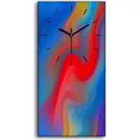 Coloray Wandbild Leinwand Bilder Wanduhr Geräuschlos 30x60 Malerei Abstrakte Kunst - schwarze Hände