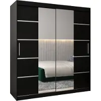 MEBLE KRYSPOL Kleiderschrank, Schiebetürenschrank Schlafzimmer, Schrank mit Spiegel VERONA 4 180 cm