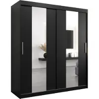 MEBLE KRYSPOL Kleiderschrank, Schiebetürenschrank Schlafzimmer, Schrank mit Spiegel POLE 180 cm