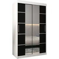 MEBLE KRYSPOL Kleiderschrank, Schiebetürenschrank Schlafzimmer, Schrank mit Spiegel VERONA 4 120 cm