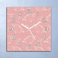 Coloray Deko Glasuhr Wanduhr 30x30 Dill Fenchelkunst Quarz Küchenuhr Bürouhr