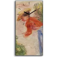 Coloray Wanduhr Bürouhr Leinwand Bild Geräuschlos 30x60 Malerei Abstrakte Frauen Kunst - schwarze Hände