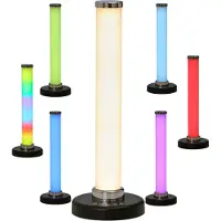 Northpoint LED Akku Tischlampe Tischleuchte Gaming Ambiente mit Farbwechselfunktion RGB & Warmweiß Schwarz