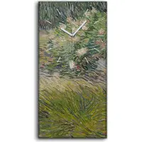 Coloray Dekor Leinwand Uhr Wandbilder Quarz 30x60 Malerei Abstrakte Wald Gras Kunst - weiße Hände