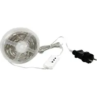 Northpoint LED Effektlichterkette mit Musiksensor 100 LEDs IP44 10m lang Memoryfunktion mit Timer Transparent