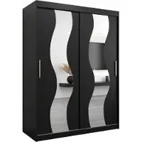 MEBLE KRYSPOL Kleiderschrank, Schiebetürenschrank Schlafzimmer, Schrank mit Spiegel SEWILLA 150 cm