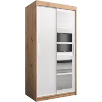 MEBLE KRYSPOL Kleiderschrank, Schiebetürenschrank Schlafzimmer, Schrank mit Spiegel ROMA 1 100 cm