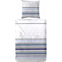 Hahn Textilien Hahn Renforcé Bettwäsche 155x220 cm + 80x80 cm Grau