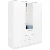 AGMAT-FURNITURE Drehtürenschrank Palermo D3, 3 Türen Kleiderschrank mit 1 Spiegel, Moderne Garderobe, Schrank Größe: 149 x 200 x 57,5 cm