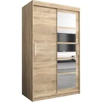 MEBLE KRYSPOL Kleiderschrank, Schiebetürenschrank Schlafzimmer, Schrank mit Spiegel ROMA 1 120 cm