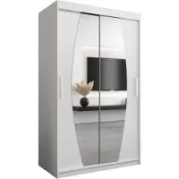 MEBLE KRYSPOL Kleiderschrank, Schiebetürenschrank Schlafzimmer, Schrank mit Spiegel ELYPSE 120 cm