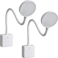 SEBSON 2x LED Steckdosenlampe dimmbar weiß, Steckerlampe 4W flexibel Leselampe Leuchte