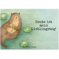 Mr. & Mrs. Panda Puzzle Otter Seerose Design 1500 Teile - Weiß - Geschenk, Lieblingstag, 500, Fluss, Puzzlespiel, 1000, 2000, Seeotter, Wasser