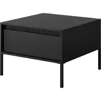 Masseno Couchtisch SENSATO 68 cm Kaffetisch für Wohnzimmer Sofatisch Wohnzimmertisch Schwarz