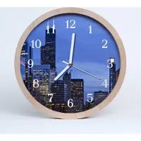 Tulup Holzuhr 20fi cm wanduhr - Stadtgebäude Stadt