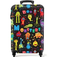 NoBoringSuitcases.com - Koffermonster - Kinderkoffer Junge - 55x35x25Handgepäck Koffer 55x35x20 cm, 36L,