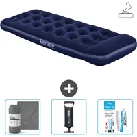 Bestway Luftmatratze - 1 Person - 76 x 185 x 28 cm - Blau - Inklusive Zubehör