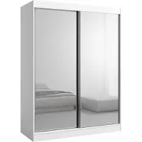 Mzm24 Schiebetürenschrank mit Spiegel Como 2D2L 150 Weiß