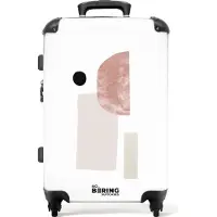 NoBoringSuitcases.com Großer Koffer - Design - Abstrakt - Formen - Pastell - Kombinationsschloss TSA - Hartschalen Trolley 4 Rollen - 72 liter - Reisekoffer - 66 cmKoffer Mittelgroß 67x43x25 cm, 72L,
