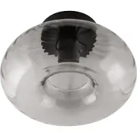 Osram Decor Smoke Glass Ceiling Deckenleuchte, Schwarz Metall Rauchglas, E27 Fassung, 280mm Durchmesser