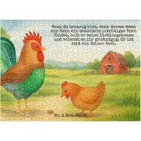 Mr. & Mrs. Panda Puzzle Hahn Korn Design 551 Teile - Weiß - Geschenk, Bauernhof, Eier, Henne, Geduldspiel, Puzzlespiel, 1000, 500, 2000, Natur