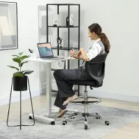 Sweiko Bürostuhl, Arbeitsstuhl, Schreibtischstuhl, höhenverstellbar, gepolstert, Schwarz