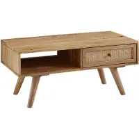 Lomadox Couchtisch Mango Massivholz Wohnzimmertisch Rechteckig B/H/T ca. 90/40/45cm