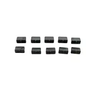 System-S 10x USB Typ A Port Abdeckung Silikon Anti Staub Schutz 7 x 2 mm Stecker in Schwarz
