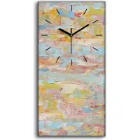 Coloray Küche Wohnzimmer Wand Leinwand Uhr Geräuschlos 30x60 Malerei Abstrakte Kunst - schwarze Hände