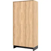 Furniture24 Kleiderschrank NOMAD ND-01 Schrank 92x196x50 cm Wohnzimmerschrank Bergesche/Schwarz