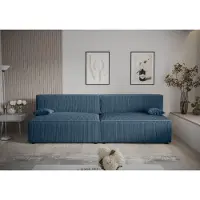 Roe furniture Schlafsofa Mira X2, Blau, 262 cm, mit Bettkasten