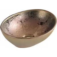 Sonstiges Badezimmer Waschbecken Arbeitsplatte Waschschüssel Oval Gold 40,5x33x14 cm