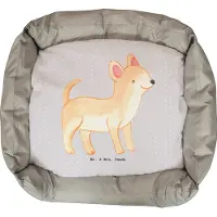 Mr. & Mrs. Panda Hundekörbchen Chihuahua Lebensretter - Grau Pastell - Geschenk, Hundesofa, Welpen, Muttertag, Ostern, Valentinstag, Hund