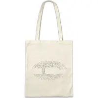 Eric Helmar Müller Urban Backwoods Oval Yggdrasil, Stofftasche, Farbe: Beige