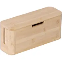 Northix Kabelbox aus Bambus mit Magnetdeckel - Organisieren & Schützen