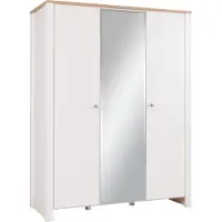 EURO-MEBLE Grossräumiger 3D Berg 9 Kleiderschrank + Spiegel