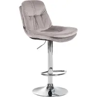 BellaFurn Barhocker aus Samt – Bistrostuhl – höhenverstellbar und um 360° drehbar