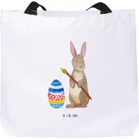 Mr. & Mrs. Panda Reisetasche Hase Eier Malen - Weiß - Geschenk, Strandtasche, Ostergrüße, Laptoptasche, Ostern, Tote Bag, Tasche, Osterei, Schultasche, Stoffbeutel, Frohe