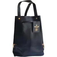 Markenlos Damen Rücksack Tasche Schwarz Shopper Neu G-27