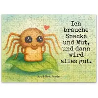 Mr. & Mrs. Panda Puzzle Spinne Agathe Sandwich Design 192 Teile - Weiß - Geschenk, Lebensfreude, Mut, 1000, Glück, Geduldspiel, Hungrig, 1500, Puzzlespiel, Alles Wird gut