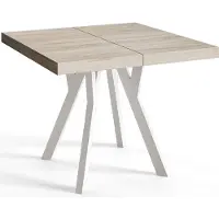 Alpi Möbel Esstisch Ausziehbar Rico 80-130 cm, Sonoma, Holzbeine, Modernes Design